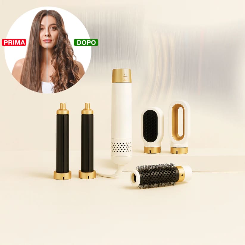 DemmyLab Styler 5 in 1 - Asciuga, Liscia, Arriccia, Modella e dai Volume