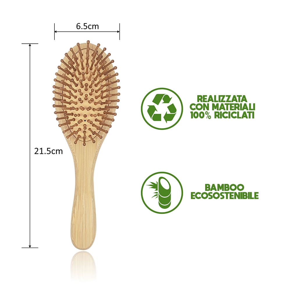 Spazzola Antistatica in Bamboo - DemmyBrush