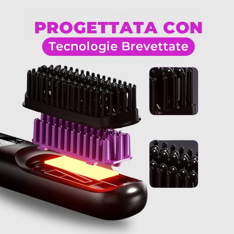 Spazzola Lisciante Portatile Senza Fili DermyLab PRO