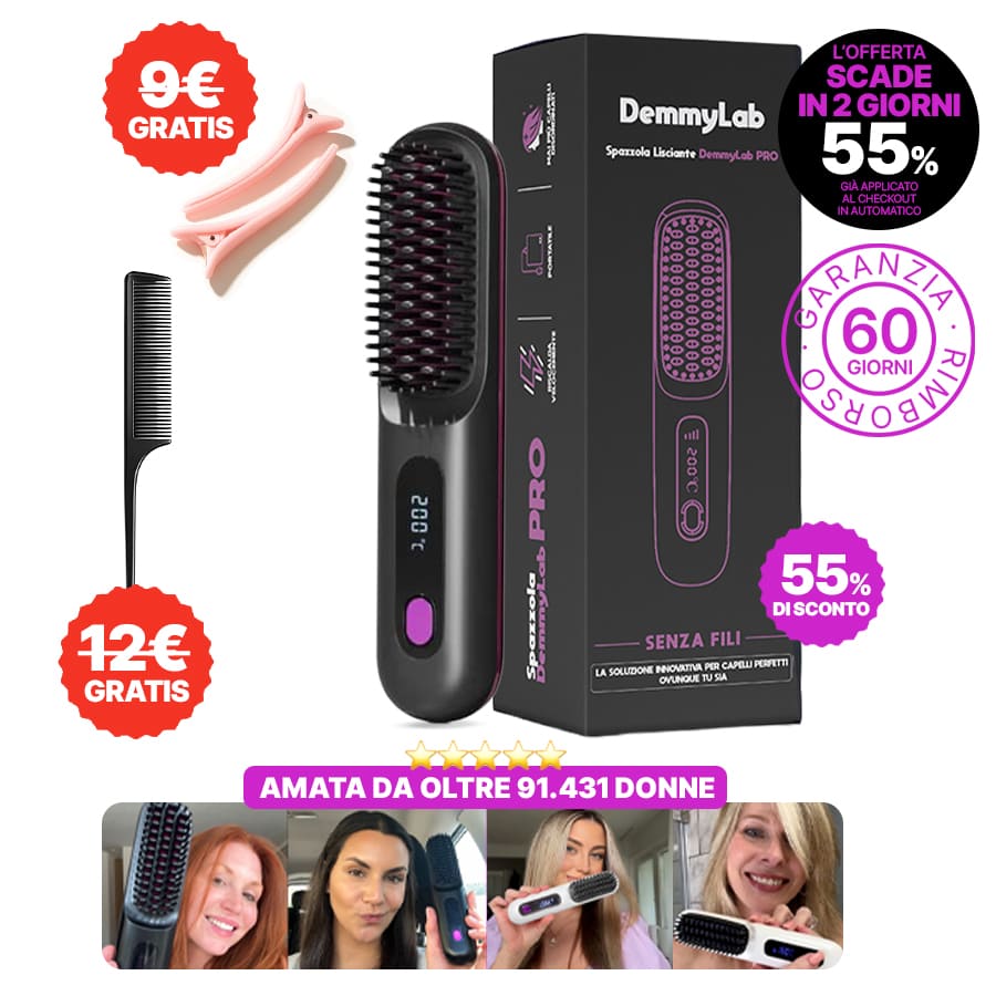 DemmyLab Spazzola Lisciante Senza Fili