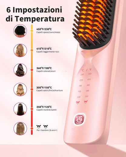 DemmyLab Spazzola Lisciante Senza Fili